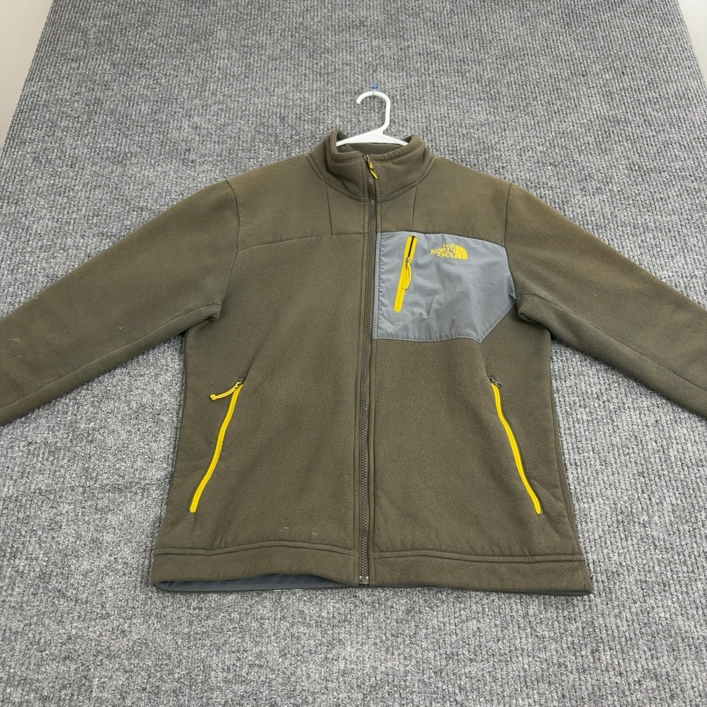 The North Face Jacket Mens M Olive Green Polyester Full Zip Fleece Gorpcore